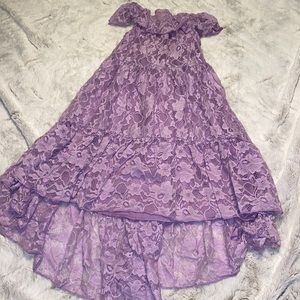 Girls lace lavender dress